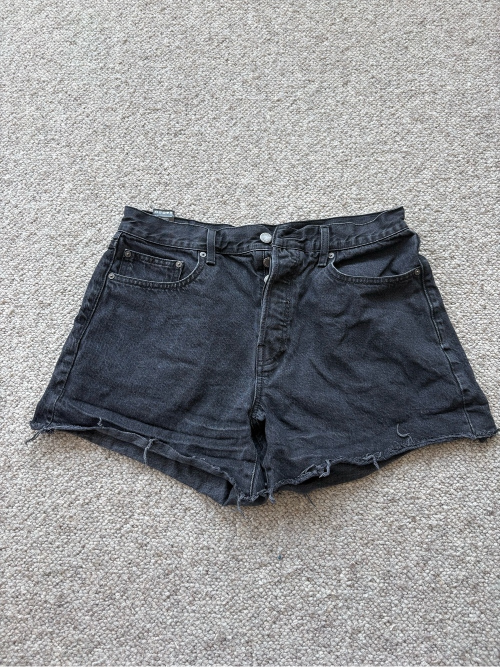Aritzia (Denim Forum) High-Waist Black Denim Women’s Shorts